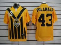 Nike Pittsburgh Steelers #43 Troy Polamalu Gold 1933s Throwback Men's Stitched NFL Elite Jersey