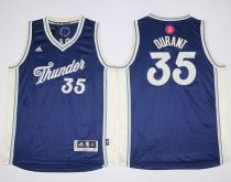 Oklahoma City Thunder #35 Kevin Durant Blue 2015-2016 Christmas Day Stitched Youth NBA Jersey