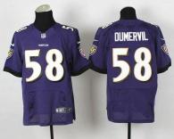 Nike Ravens -58 Elvis Dumervil Purple Team Color Men's Stitched NFL New Elite Jersey