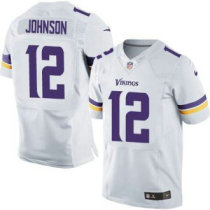 Nike Minnesota Vikings -12 Charles Johnson White Stitched NFL Elite Jersey
