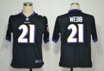 Nike Ravens -21 Lardarius Webb Black Alternate Stitched NFL Game Jersey