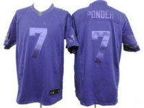 NEW Minnesota Vikings 7 Christian Ponder Purple Drenched Limited Jerseys