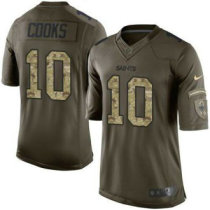 Nike New Orleans Saints -10 Brandin Cooks Green Stitched NFL Limited Salute to Service Jersey