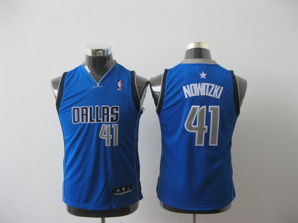 Dallas Mavericks #41 Dirk Nowitzki Baby Blue Stitched Youth NBA Jersey