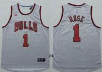 Revolution 30 Chicago Bulls -1 Derrick Rose Grey Stitched NBA Jersey