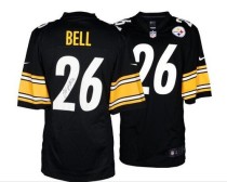 Nike NFL Pittsburgh Steelers #26 Le'Veon Bell Black Team Color Elite Autographed Jersey