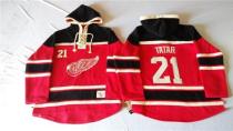 Detroit Red Wings -21 Tomas Tatar Red Sawyer Hooded Sweatshirt Stitched NHL Jersey