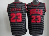 Chicago Bulls -23 Michael Jordan Black Grey Groove Stitched NBA Jersey