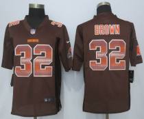 2015 New Nike Cleveland Browns -32 Jim Brown Brown Strobe Limited Jersey