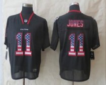 2014 New Nike Atlanta Falcons 11 Jones USA Flag Fashion Black Elite Jerseys