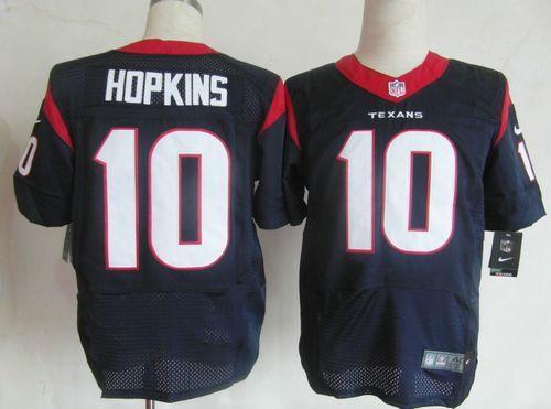 Nike Houston Texans #10 DeAndre Hopkins Navy Blue Team Color Men's Stitched NFL Elite Jersey