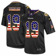 Elite Adam Thielen Jersey - Minnesota Vikings -19 USA Flag Fashion Black Nike NFL