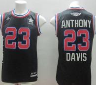 New Orleans Pelicans -23 Anthony Davis Black 2015 All Star Stitched NBA Jersey