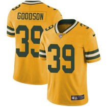 Nike Packers -39 Demetri Goodson Yellow Stitched NFL Limited Rush Jersey