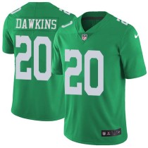Nike Eagles -20 Brian Dawkins Green Stitched NFL Limited Rush Jersey