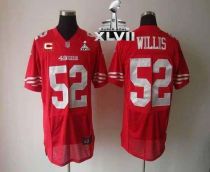 Nike San Francisco 49ers #52 Patrick Willis Red Team Color With C Patch Super Bowl XLVII Men‘s Stitc