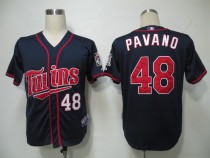 Minnesota Twins -48 Carl Pavano Navy Blue Cool Base Stitched MLB Jersey