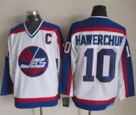 Winnipeg Jets -10 Dale Hawerchuk White Blue CCM Throwback Stitched NHL Jersey