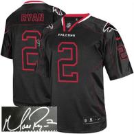 Nike Falcons -2 Matt Ryan Lights Out Black Men's Stitched NFL Elite Autographed Jersey