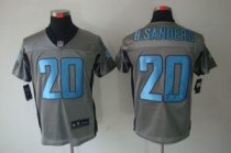 Nike Lions -20 Barry Sanders Grey Shadow Stitched NFL Elite Jersey