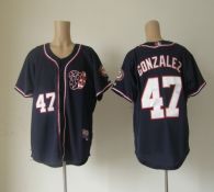 Washington Nationals #47 Gio Gonzalez Navy Blue Cool Base Stitched MLB Jersey
