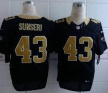 Nike New Orleans Saints -43 Vinnie Sunseri Black Team Color NFL Elite Jersey
