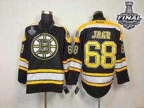 Boston Bruins Stanley Cup Finals Patch -68 Jaromir Jagr Black Home Stitched NHL Jersey