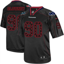 Nike Houston Texans #90 Jadeveon Clowney New Lights Out Black Men's Stitched NFL Elite Jersey