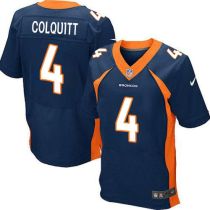 Nike Denver Broncos #4 Britton Colquitt Navy Blue Alternate Men's Stitched NFL New Elite Jersey