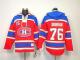Montreal Canadiens -76 PK Subban Red Sawyer Hooded Sweatshirt Stitched NHL Jersey