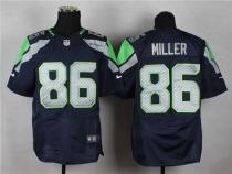 Nike Seattle Seahawks #86 Zach Miller Steel Blue Team Color Men's Stitched NFL Elite Jersey