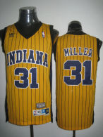 Mitchell and Ness Indiana Pacers -31 Reggie Miller Yellow Stitched Throwback NBA Jersey