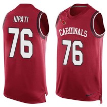 Nike Arizona Cardinals -76 Mike Iupati Red Team Color Stitched NFL Limited Tank Top Jersey