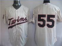 Minnesota Twins -55 Matt Capps Cream Home 50TH Season Patch Stitched MLB Jersey