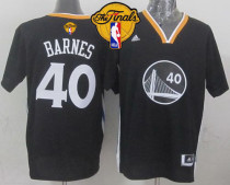 Golden State Warriors -40 Harrison Barnes Black New Alternate The Finals Patch Stitched NBA Jersey