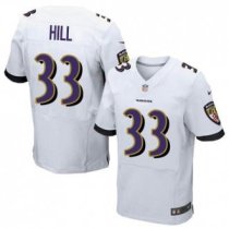 Nike Baltimore Ravens -33 Will Hill White Stitched NFL New Elite Jersey