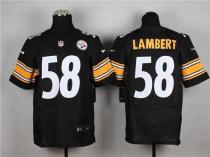 Nike Pittsburgh Steelers #58 Jack Lambert Black Team Color Men's Stitched NFL Elite Jersey