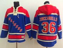New York Rangers -36 Mats Zuccarello Blue Sawyer Hooded Sweatshirt Stitched NHL Jersey