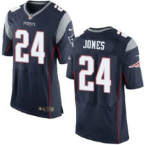 Nike Patriots -24 Cyrus Jones Navy Blue Team Color Stitched NFL New Elite Jersey