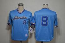 Milwaukee Brewers -8 Ryan Braun Blue 1982 Turn Back The Clock Stitched MLB Jersey