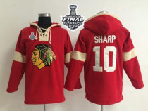 Chicago Blackhawks -10 Patrick Sharp Red 2015 Stanley Cup Pullover NHL Hoodie