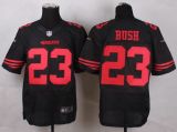 Nike San Francisco 49ers #23 Reggie Bush Black Alternate Men‘s Stitched NFL Elite Jersey