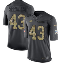 Philadelphia Eagles -43 Darren Sproles Nike Anthracite 2016 Salute to Service Jersey