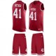 49ers #41 Antoine Bethea Red Team Color Stitched NFL Limited Tank Top Suit Jersey