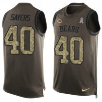 Nike Bears -40 Gale Sayers Green Stitched NFL Limited Salute To Service Tank Top Jersey