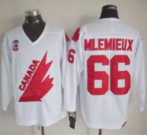 Olympic 1991 CA 66 Mario Lemieux White CCM Throwback Stitched NHL Jersey
