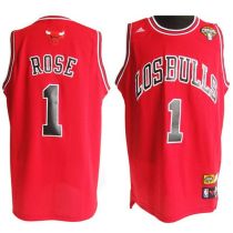 Latin Nights Chicago Bulls -1 Derrick Rose Red Stitched NBA Jersey