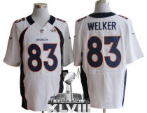 Nike Denver Broncos #83 Wes Welker White Super Bowl XLVIII Men's Stitched NFL Elite Jersey