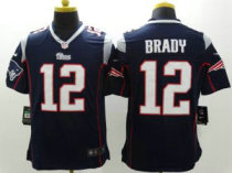 Nike New England Patriots -12 Brady Blue Team Color NFL Limited Jerseys