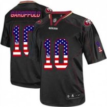 Nike 49ers -10 Jimmy Garoppolo Black Stitched NFL Elite USA Flag Fashion Jersey